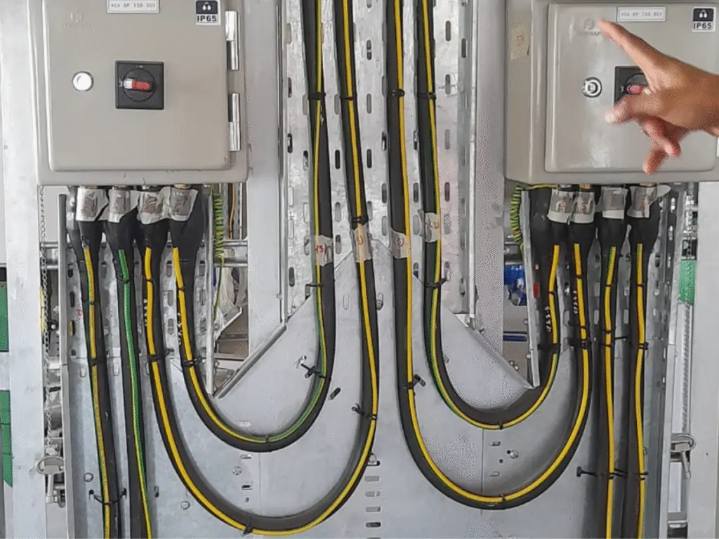 High-quality electrical cable termination and wiring in industrial panels by PPTS in Dubai